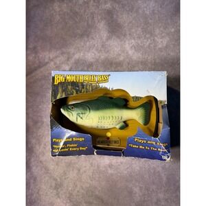 Gemmy Big Mouth Billy Bass Motion-Activated Singing Fish Wall Plaque In Box